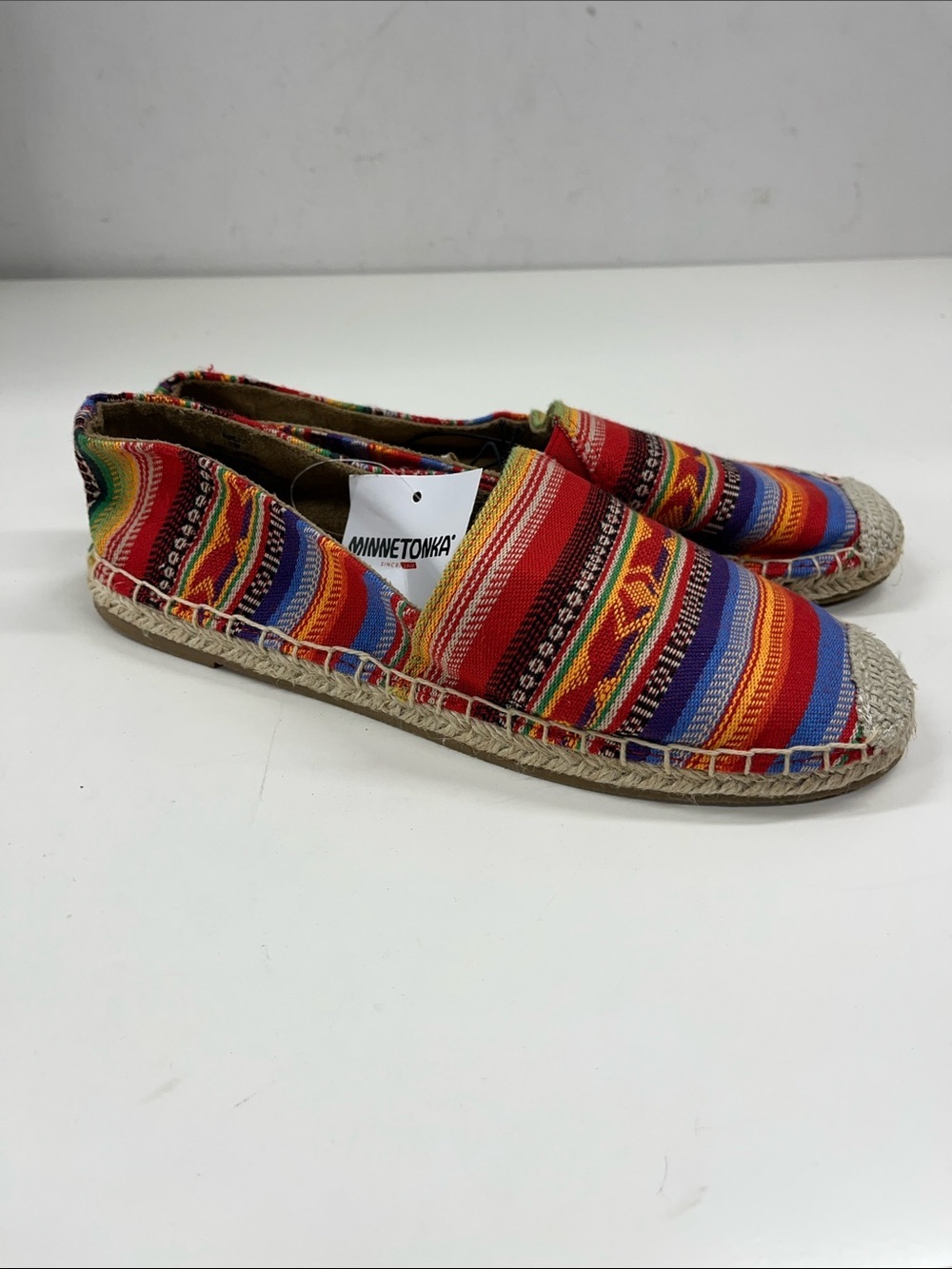 NWT Minnetonka Women's Pam Espadrille in Frisco Stripe Size 7